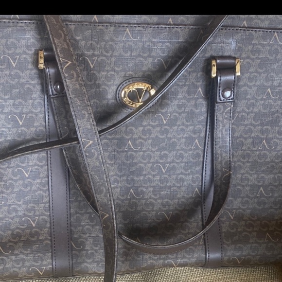 Elegant Brown Designer Tote/Briefcase Bag - Picture 10 of 10